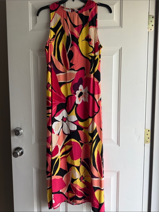 Investments Dresses & Skirts - NWT Investments Vibrant Pink Yellow Floral Maxi Dress